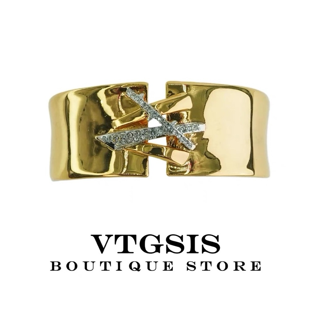 Alexis Bittar Crystal Cross Adjustable Bracelet - Picture 2 of 10